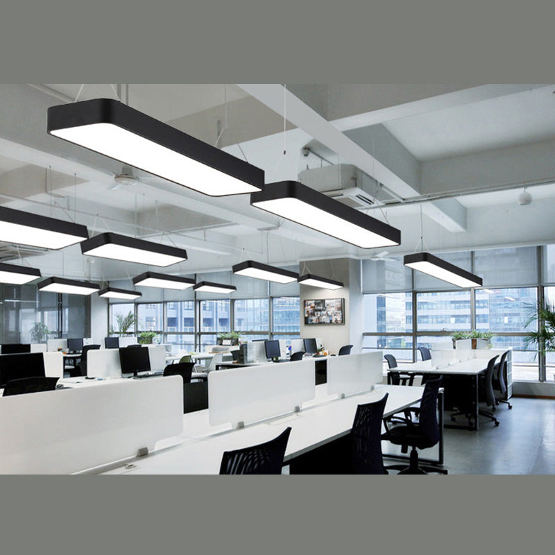 Modern Style LED Pendent Rectangle Suspended Lights for Conference Room
