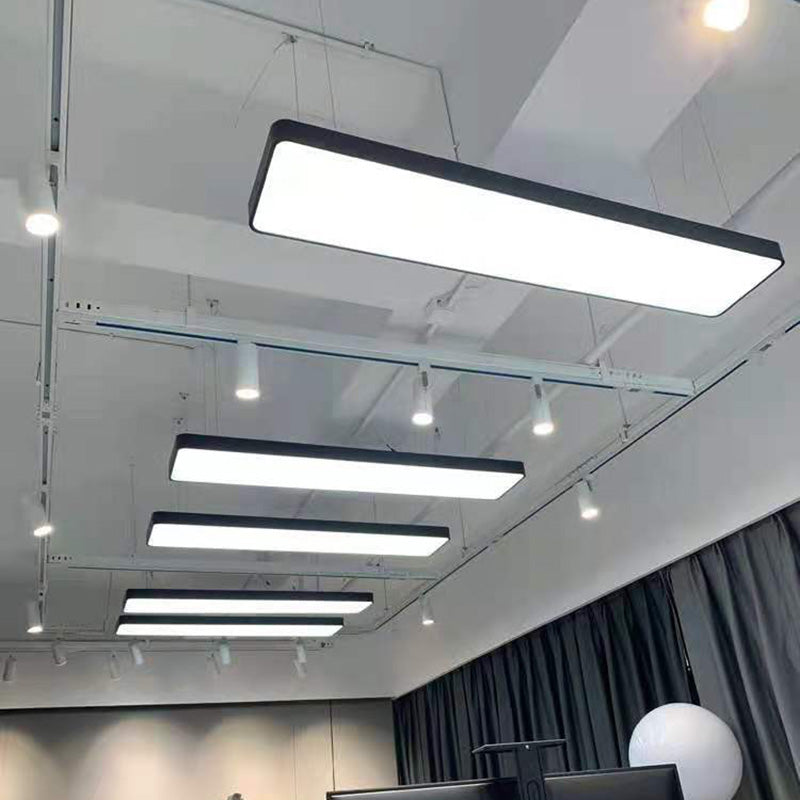 Contemporary Simple Style Rectangle Shaped Led Pendant Decorative Lights for Office