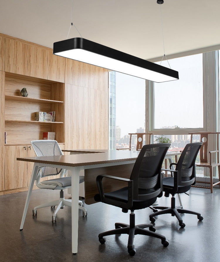 Contemporary Simple Style Rectangle Shaped Led Pendant Decorative Lights for Office