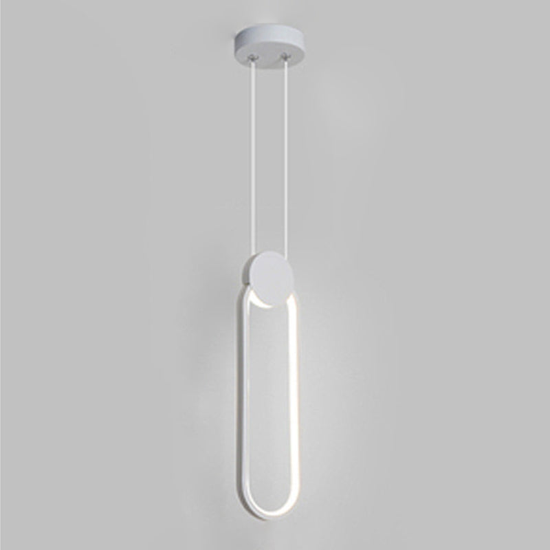 Contemporary One-Light White Metal Pendant Lighting for Dinning Room Cafe
