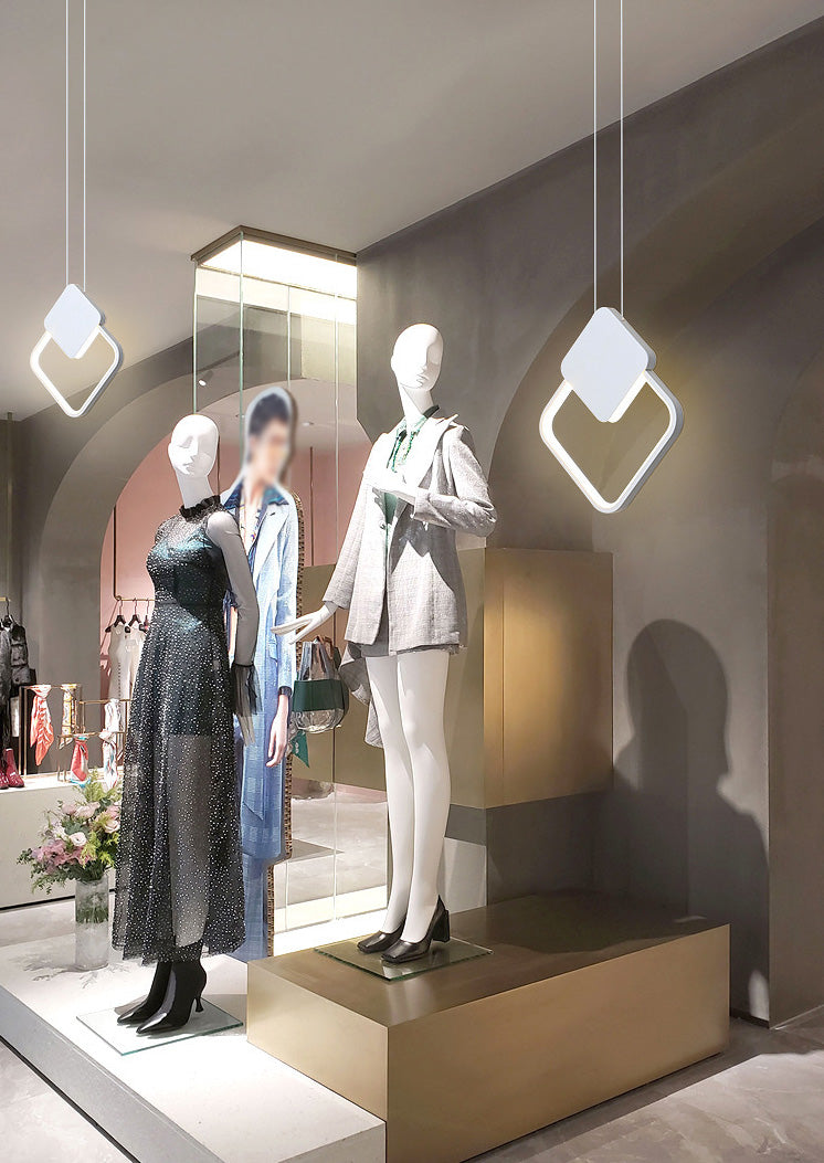 Contemporary One-Light White Metal Pendant Lighting for Dinning Room Cafe