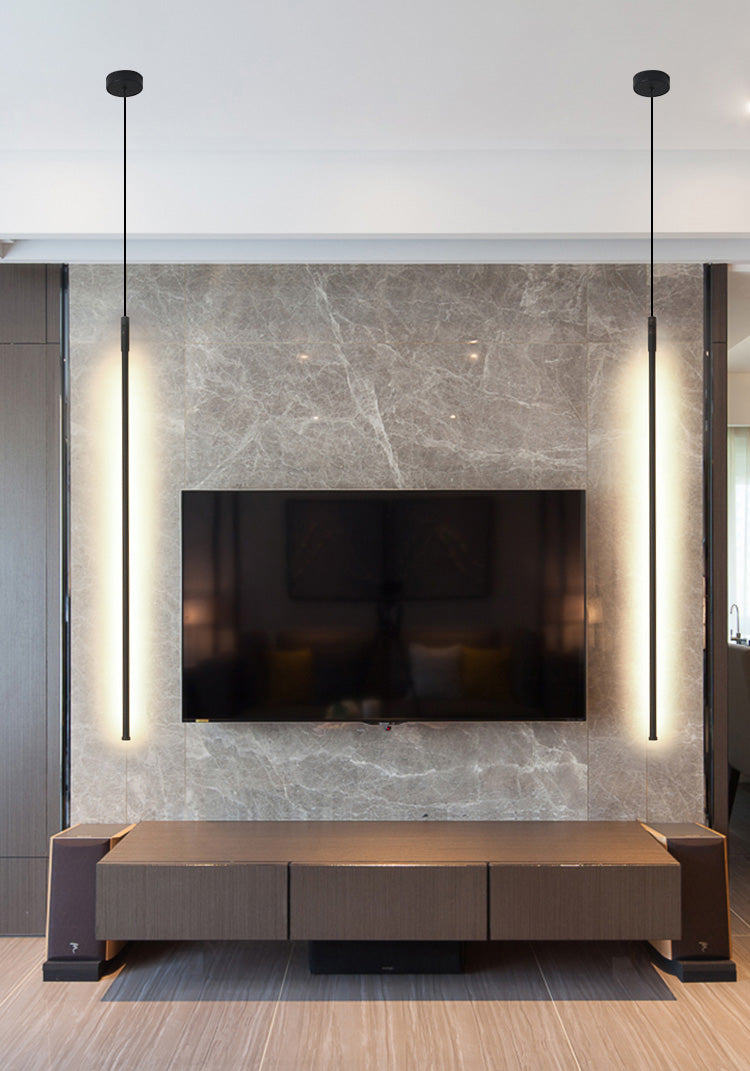 Modern Simple LED Pendant Light Long Line Lamps for Bedroom Dinning Room