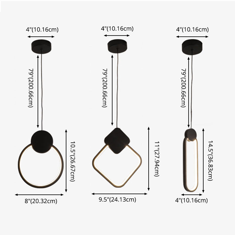 Simple Contemporary Single Head Pendant LED Pendant for Bar Study Room