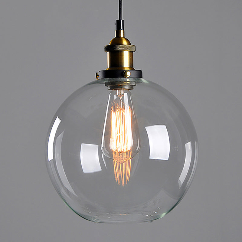Suspended Lighting Fixture Industrial Glass Shaded Pendant Ceiling Light for Dinning Room