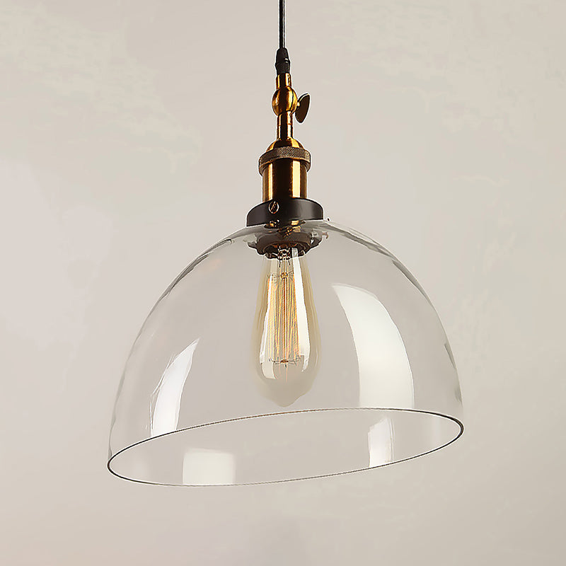 Suspended Lighting Fixture Industrial Glass Shaded Pendant Ceiling Light for Dinning Room
