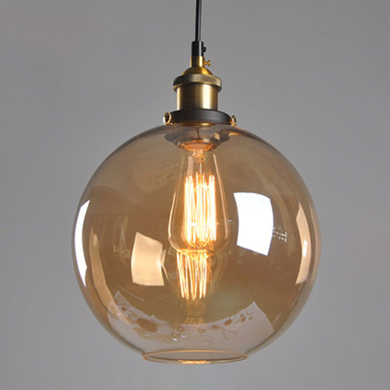Suspended Lighting Fixture Industrial Glass Shaded Pendant Ceiling Light for Dinning Room