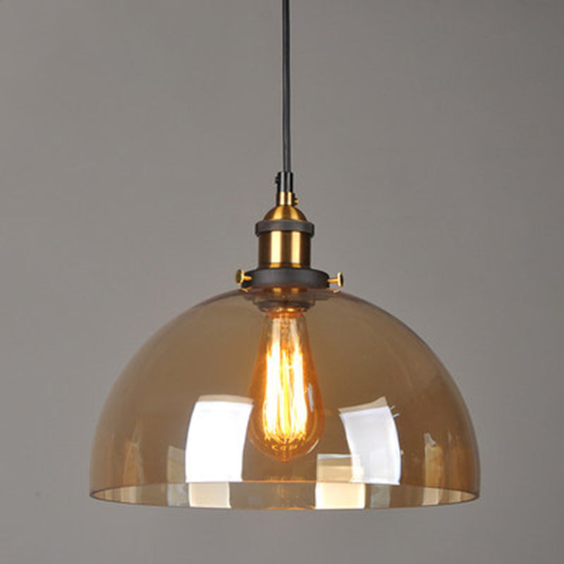 Suspended Lighting Fixture Industrial Glass Shaded Pendant Ceiling Light for Dinning Room