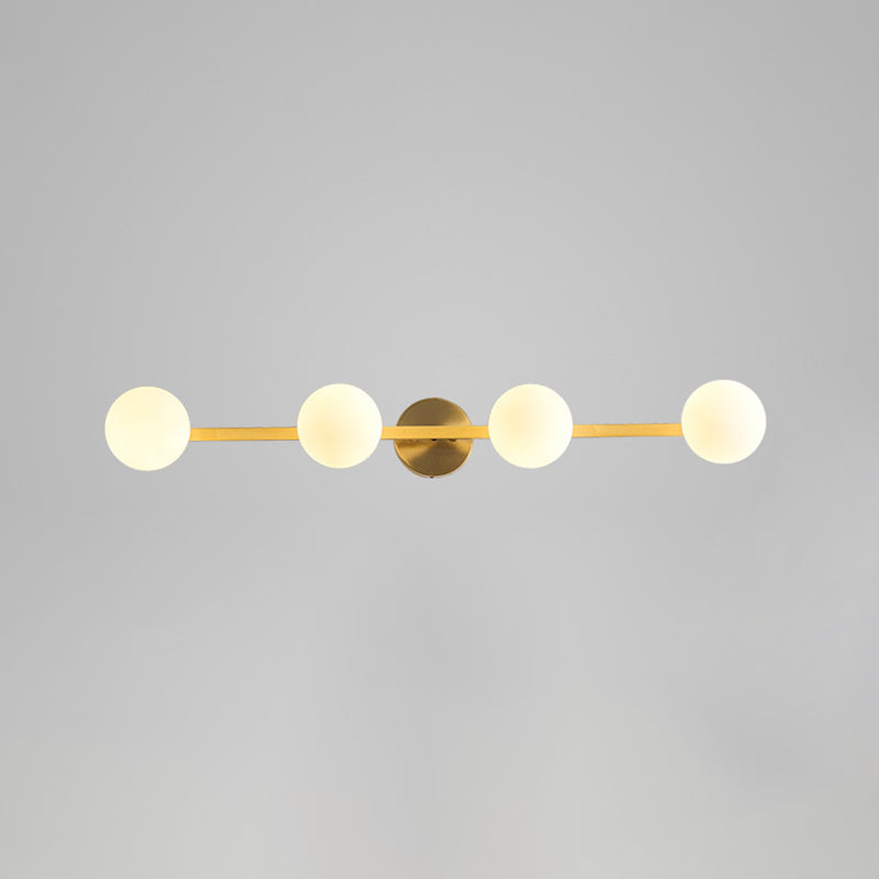 Postmodern Globe Vanity Sconce Lights Milk Glass Wall Monte Funture per bagno