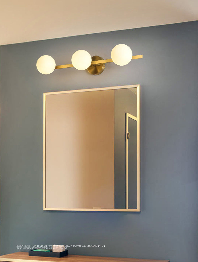 Postmodern Globe Vanity Sconce Lights Milk Glass Wall Monte Funture per bagno