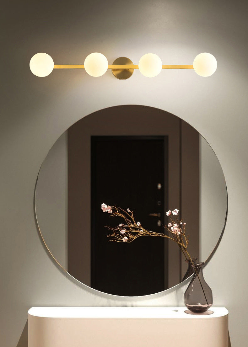 Postmodern Globe Vanity Sconce Lights Milk Glass Wall Monte Funture per bagno