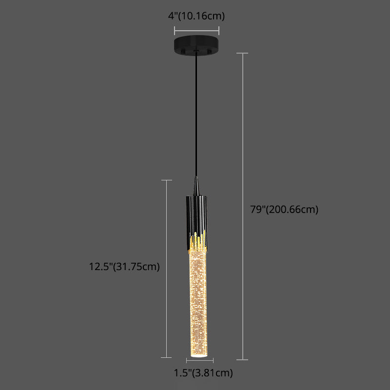 Röhrchen -Anhänger Beleuchtungsrichtung zeitgenössischer Kristall -LED -Schlafzimmer Hanges Anhänger Licht