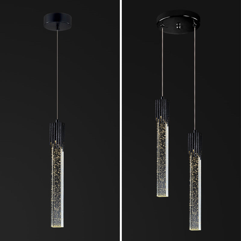 Röhrchen -Anhänger Beleuchtungsrichtung zeitgenössischer Kristall -LED -Schlafzimmer Hanges Anhänger Licht