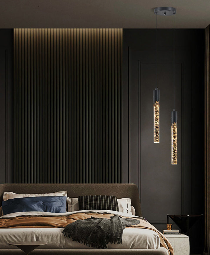 Röhrchen -Anhänger Beleuchtungsrichtung zeitgenössischer Kristall -LED -Schlafzimmer Hanges Anhänger Licht