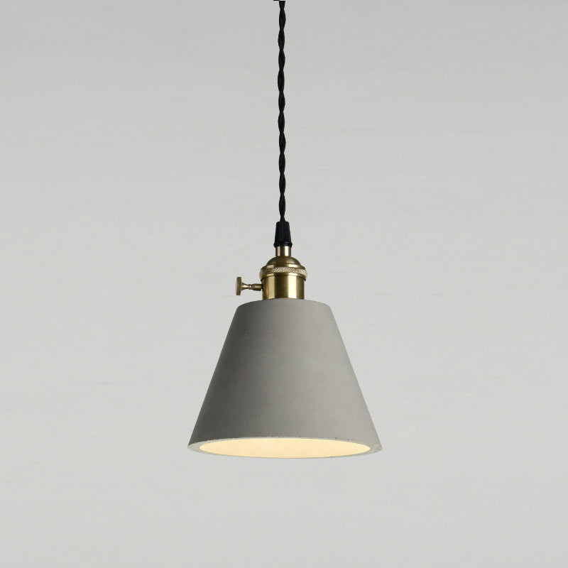 Gearceerde cement plafond suspensielamp moderne stijl grijze hanglampverlichting armatuur