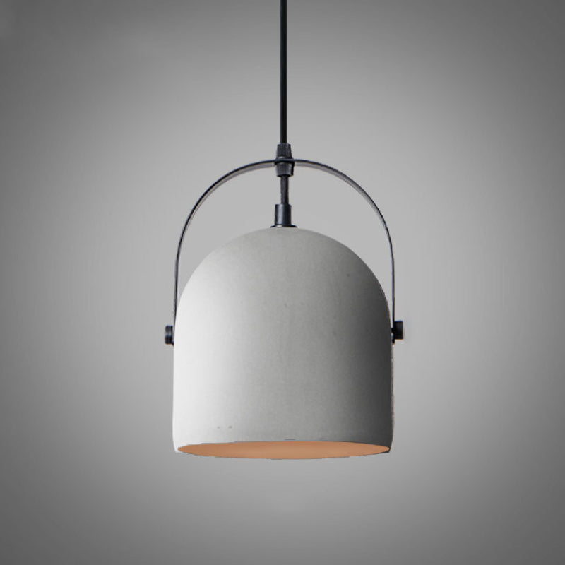 Bell Ceiling Pendant Light Minimalist Style Cement Dinning Room Hanging Lamp Kit