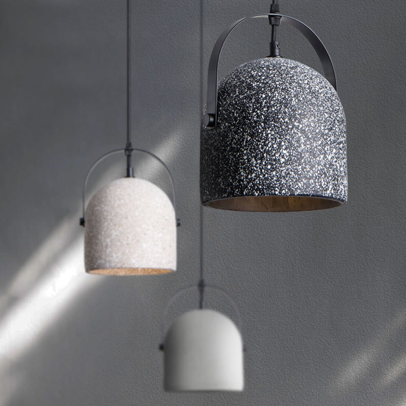 Bell Ceiling Pendant Light Minimalist Style Cement Dinning Room Hanging Lamp Kit