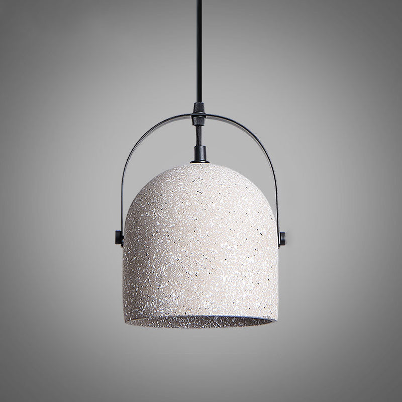 Bell Ceiling Pendant Light Minimalist Style Cement Dinning Room Hanging Lamp Kit