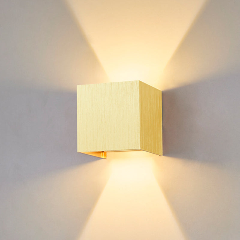 Lámpara montada en la pared cuadrada lámpara de montaje de pared de vidrio moderna para sala de estar