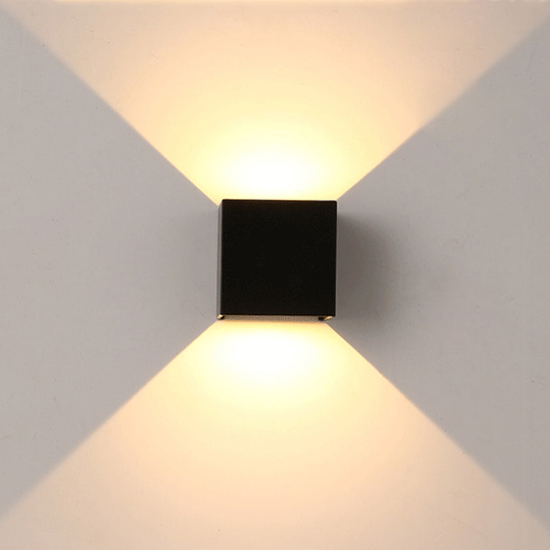 Lámpara montada en la pared cuadrada lámpara de montaje de pared de vidrio moderna para sala de estar