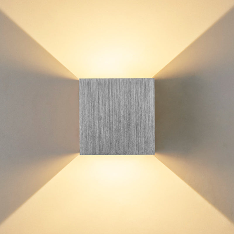 Lámpara montada en la pared cuadrada lámpara de montaje de pared de vidrio moderna para sala de estar