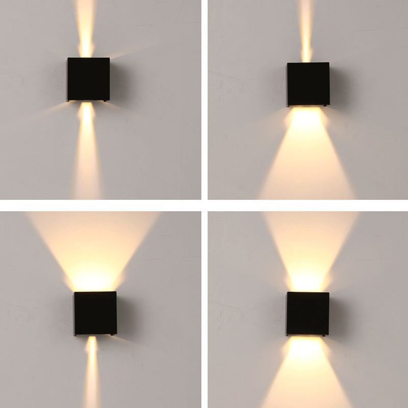 Lámpara montada en la pared cuadrada lámpara de montaje de pared de vidrio moderna para sala de estar