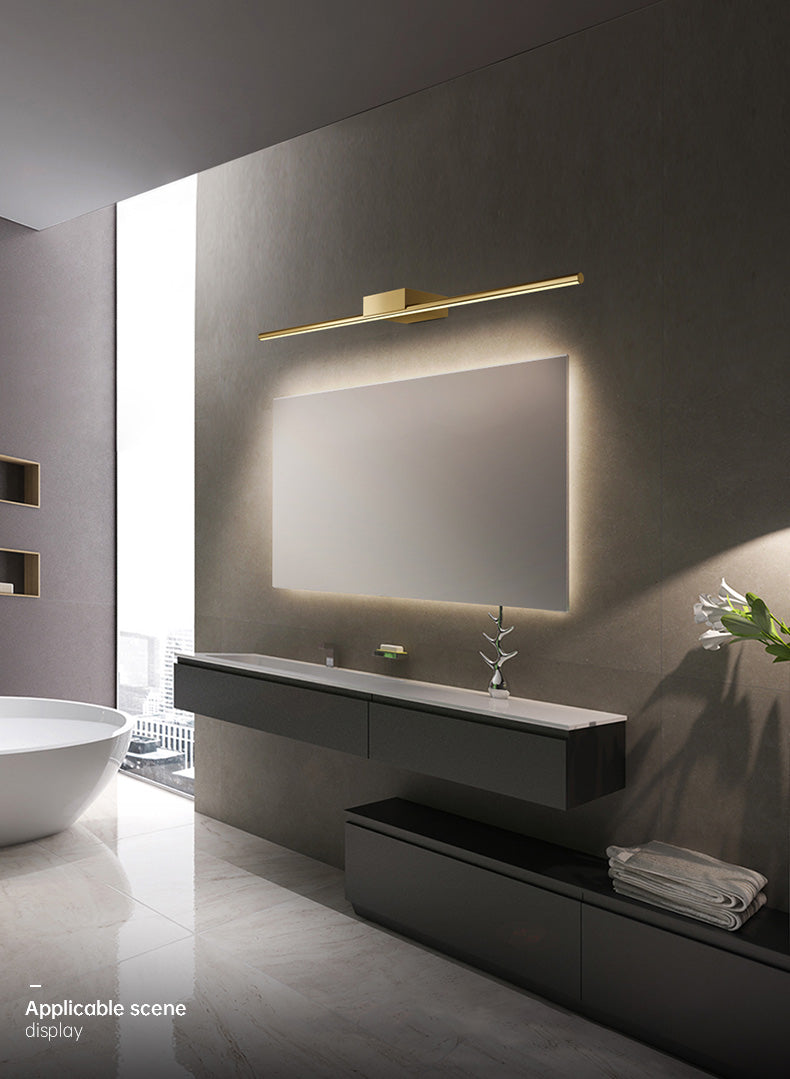 Lumières murales de vanité linéaire postmoderne Simplicité Applexion murale acrylique pour salle de bain