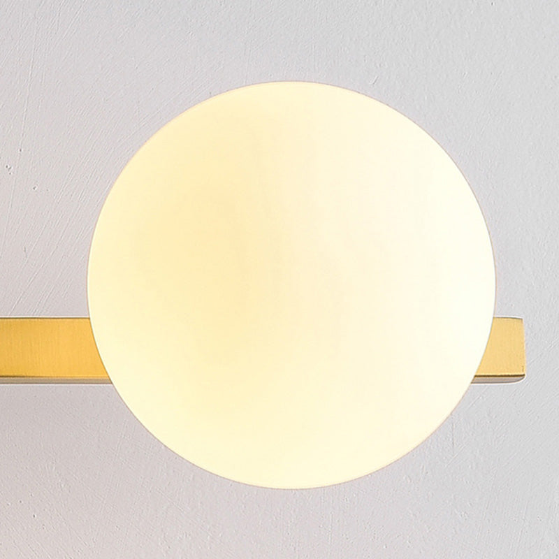 Postmodern Globe Vanity Sconce Lights Milk Glass Wall Monte Funture per bagno
