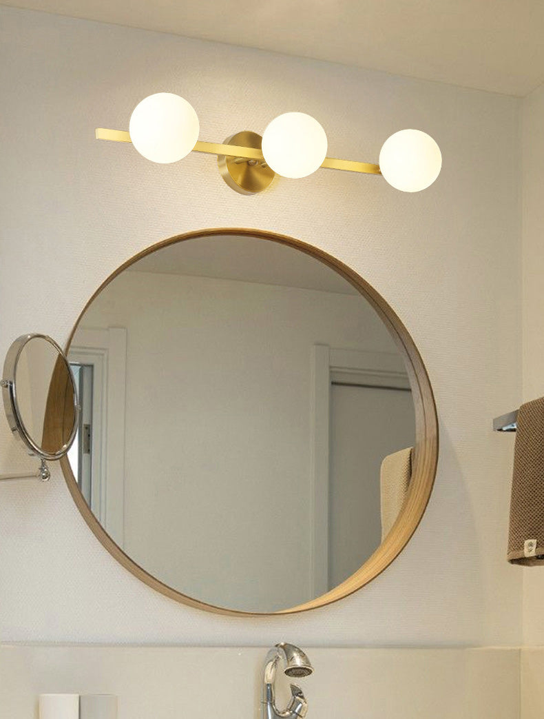 Postmodern Globe Vanity Sconce Lights Milk Glass Wall Monte Funture per bagno