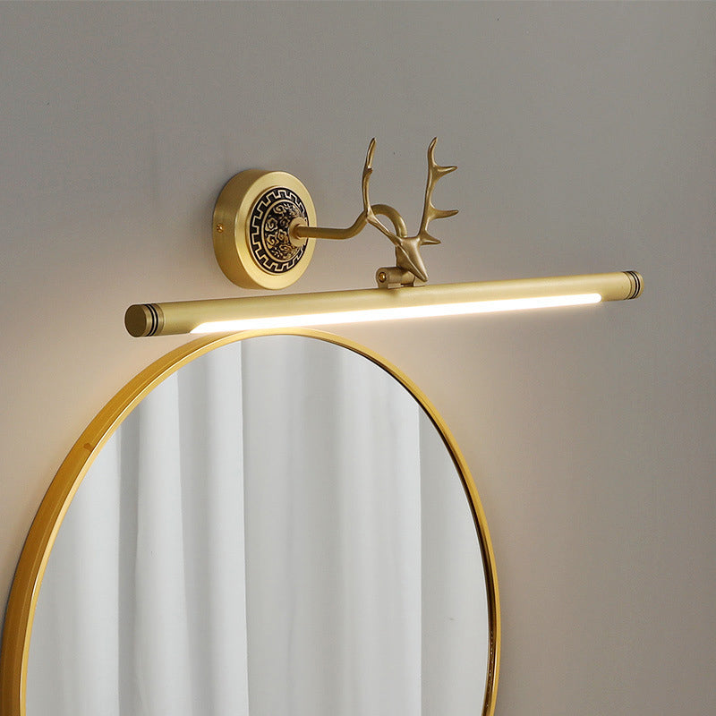 Vanité linéaire Lumières murales vintage Simplicité Applexion murale acrylique avec bois pour salle de bain