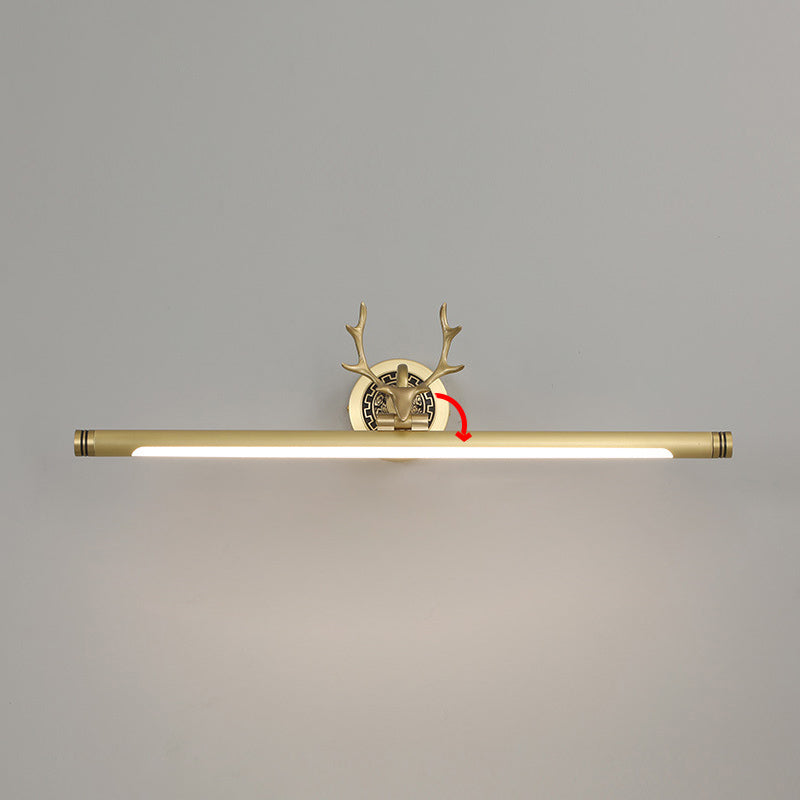 Vanité linéaire Lumières murales vintage Simplicité Applexion murale acrylique avec bois pour salle de bain