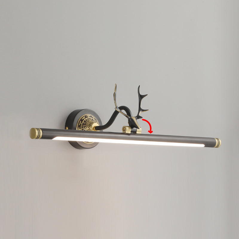 Vanité linéaire Lumières murales vintage Simplicité Applexion murale acrylique avec bois pour salle de bain