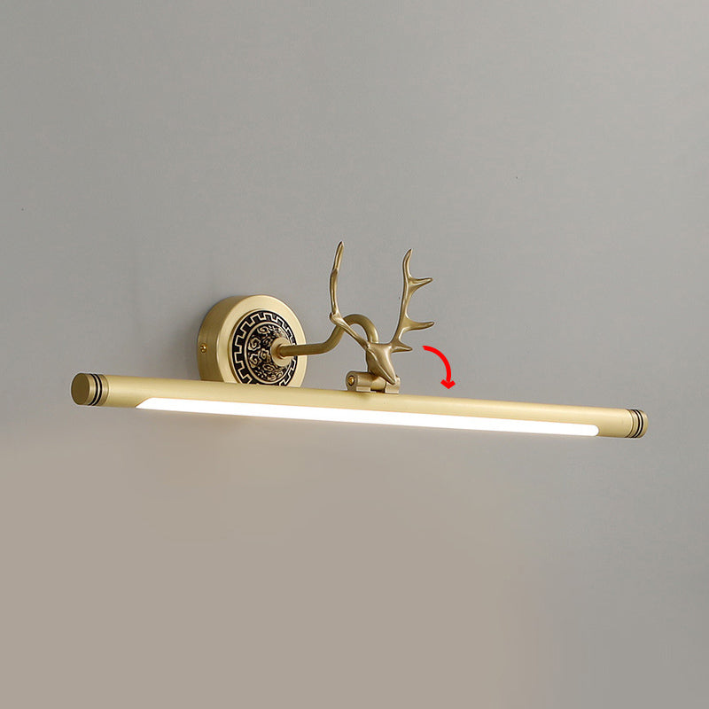 Vanité linéaire Lumières murales vintage Simplicité Applexion murale acrylique avec bois pour salle de bain