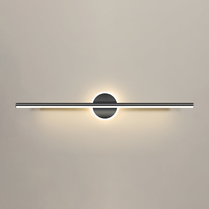 Luces de pared de tocador lineal Simplicidad posmoderna Disparo de pared acrílico para baño