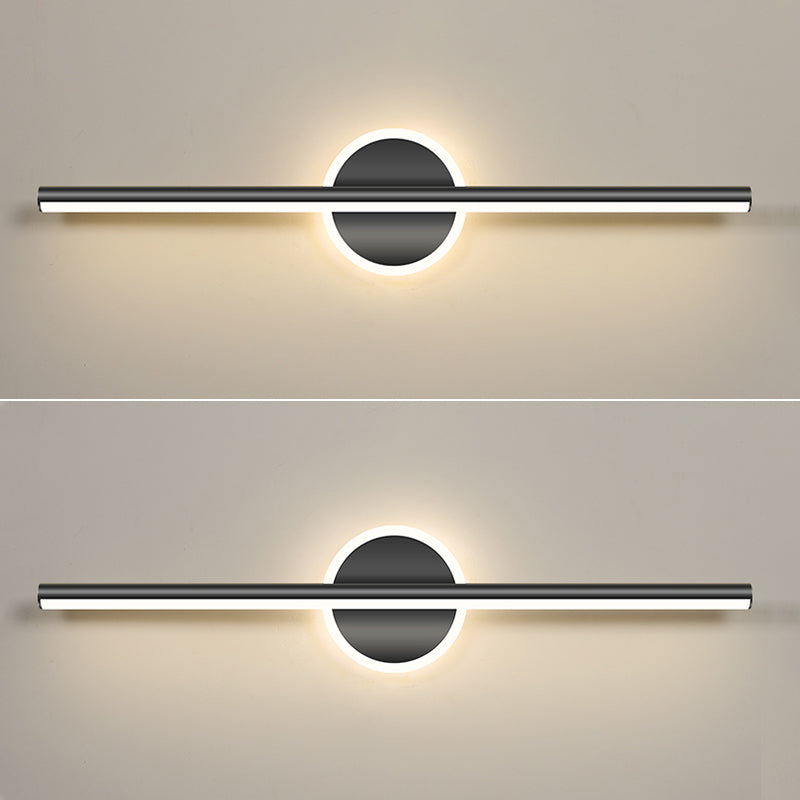 Luces de pared de tocador lineal Simplicidad posmoderna Disparo de pared acrílico para baño