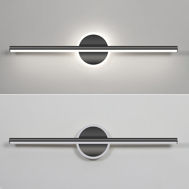 Luces de pared de tocador lineal Simplicidad posmoderna Disparo de pared acrílico para baño