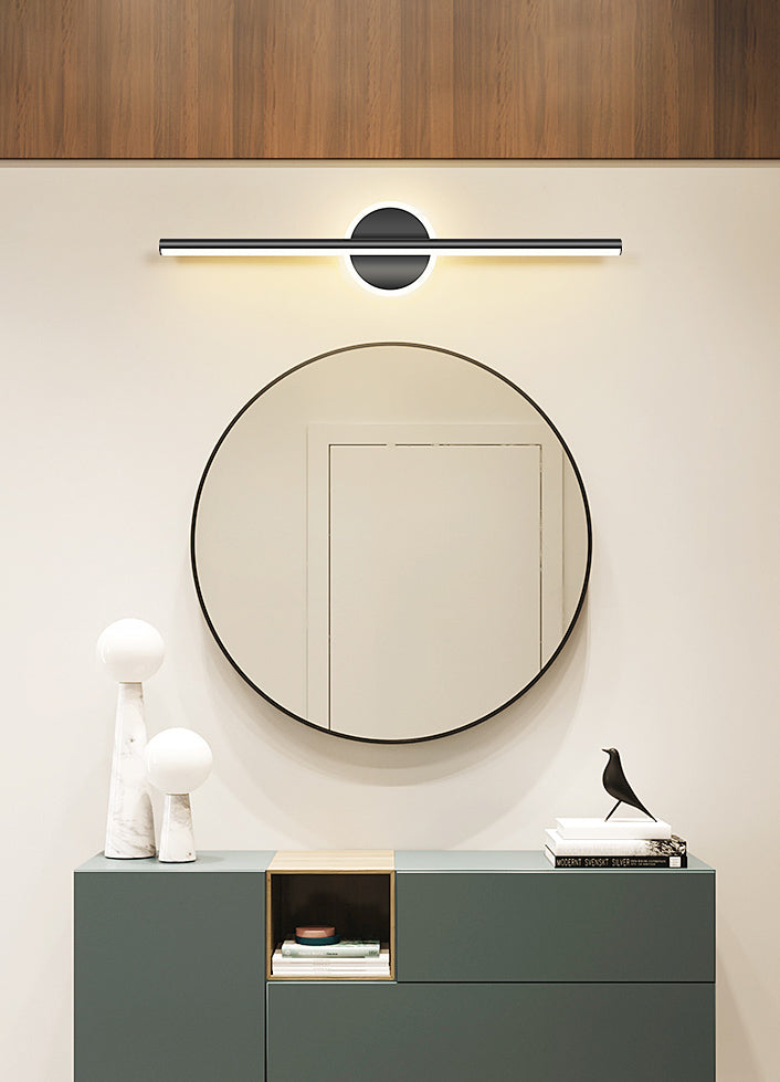 Luces de pared de tocador lineal Simplicidad posmoderna Disparo de pared acrílico para baño