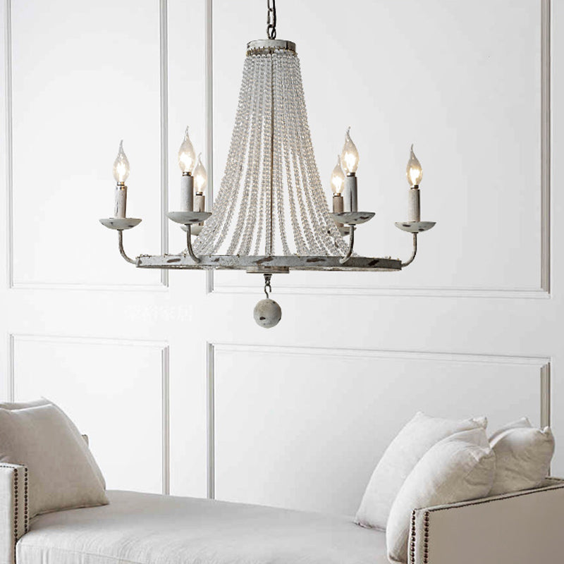 Lampadario del soffitto di candele bianco in difficoltà Crystal 5/6/8.