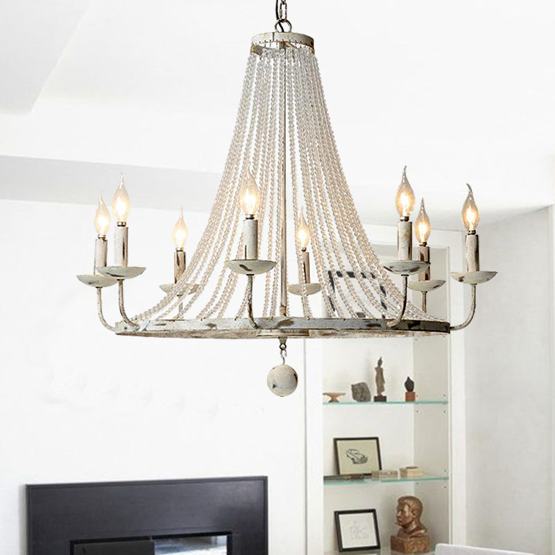 Lampadario del soffitto di candele bianco in difficoltà Crystal 5/6/8.