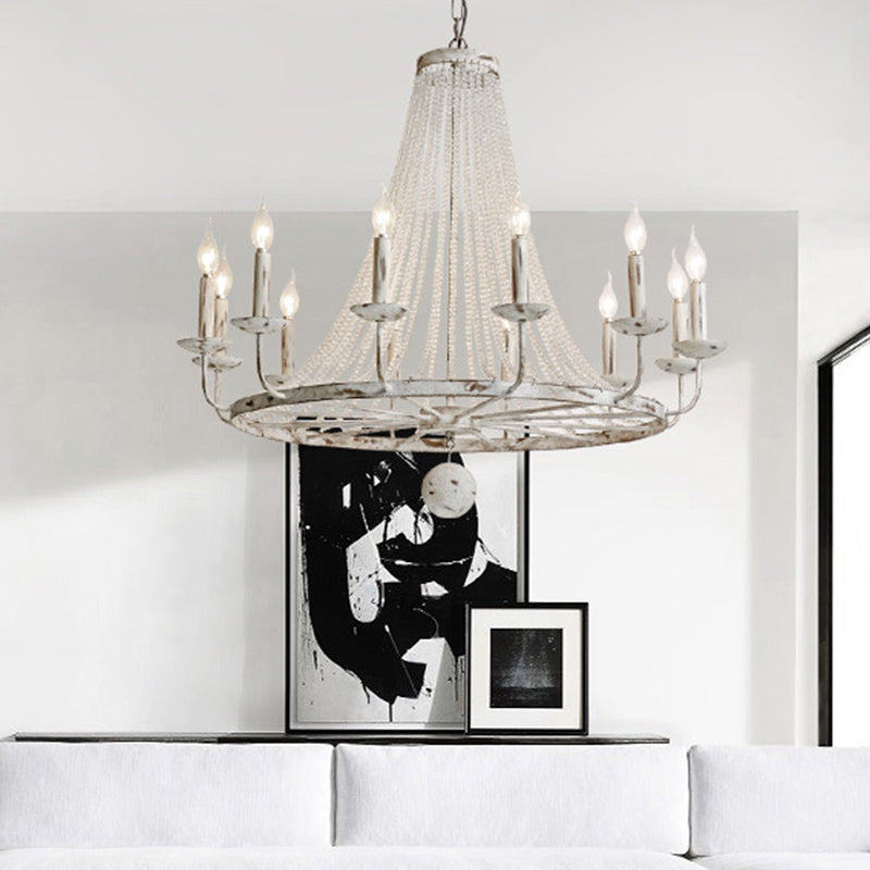 Lampadario del soffitto di candele bianco in difficoltà Crystal 5/6/8.