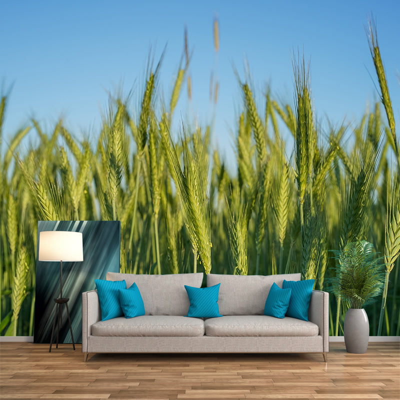 Contemporary Wheat Field Landscapes Mural Wall Decor Mildew Resistant Wall Mural Wall Art