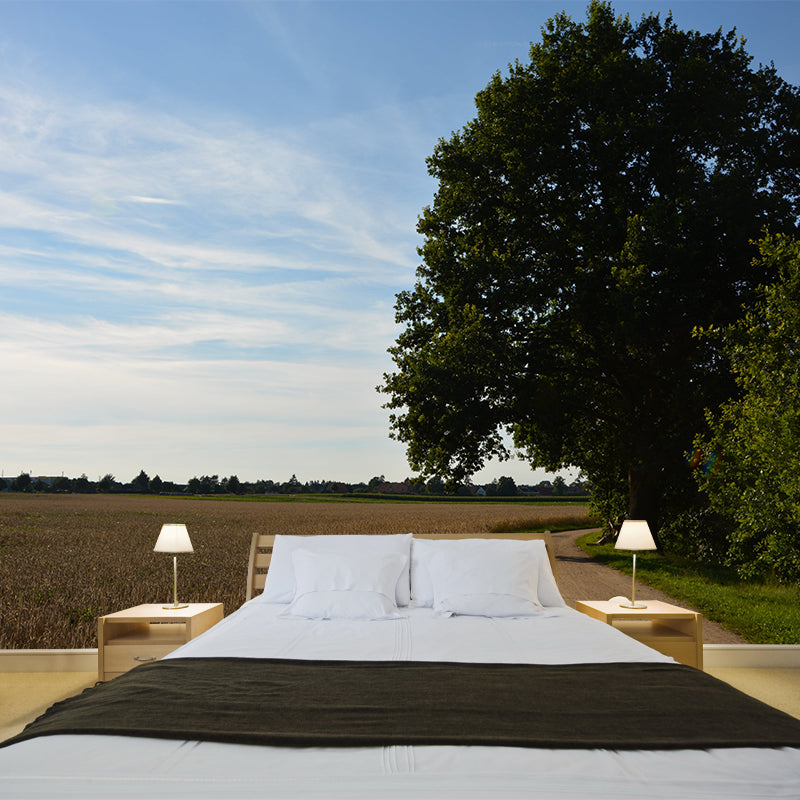 Contemporary Wheat Field Landscapes Mural Wall Decor Mildew Resistant Wall Mural Wall Art