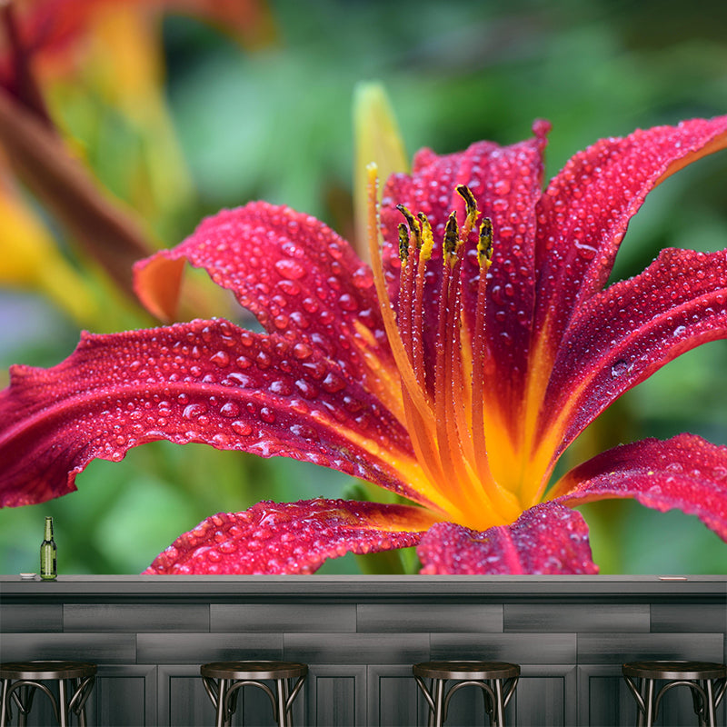 Customized Blooming Flowers Mural Decal Environmental Wallpaper for Living Room Wall Art