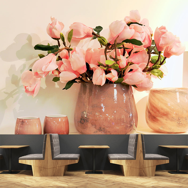 Customized Packed Flowers Mural Decal Environmental Wallpaper for Living Room Wall Art