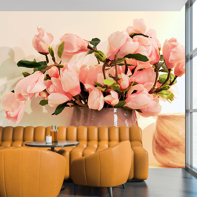 Customized Packed Flowers Mural Decal Environmental Wallpaper for Living Room Wall Art