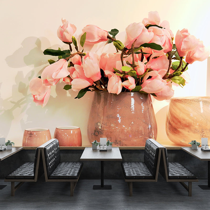 Customized Packed Flowers Mural Decal Environmental Wallpaper for Living Room Wall Art