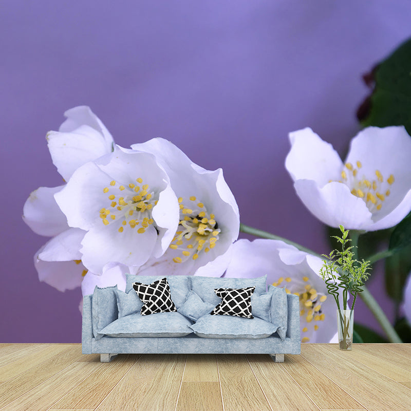 Modern Jasmin Mural Wall Decor Mildew Resistant Living Room Wall Mural Wall Art