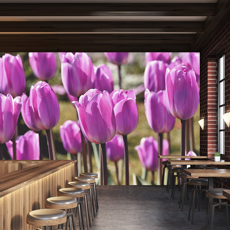 Tulips Wallpaper Mural Decal Customized Modern Wall Covering for Bedroom