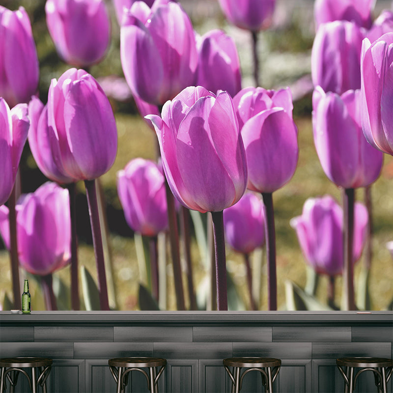 Tulips Wallpaper Mural Decal Customized Modern Wall Covering for Bedroom