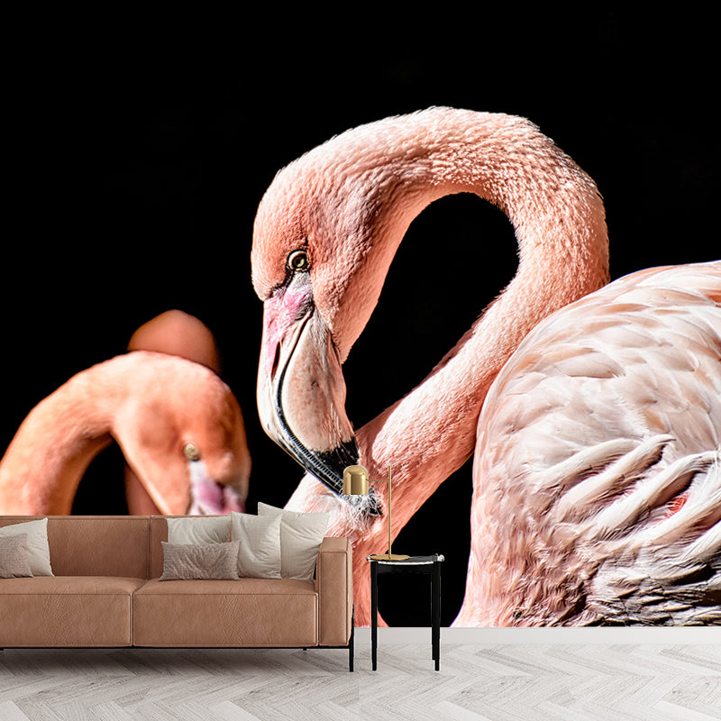 Photography Flamingo Mural Wall Decor Mildew Resistant Wall Mural for Decoration