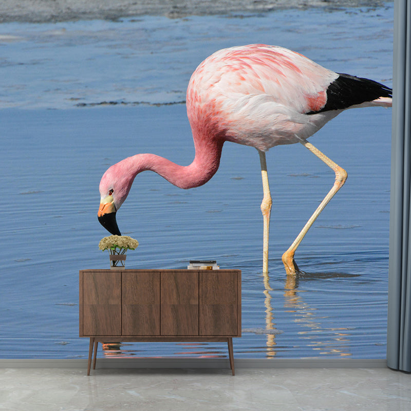 Photography Flamingo Mural Wall Decor Mildew Resistant Wall Mural for Decoration